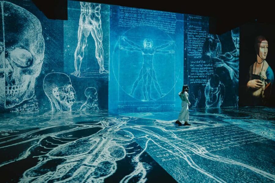 MINA Museum of Immersive New Art, Bucharest - Inside the Two Projection Halls (Walls, Floor, and Full-Body Attention)