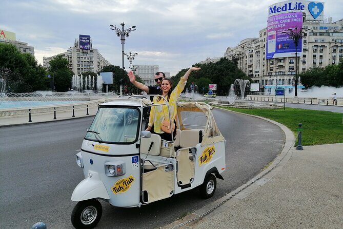 Tuk Tuk Bucharest Tour - Unique Experience in town! - Bucharest Fountains: a rare place you can stop close